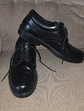 Deer Stags Men's Black Leather Lace-Up Oxfords